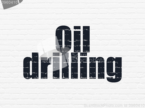 Image of Industry concept: Oil Drilling on wall background