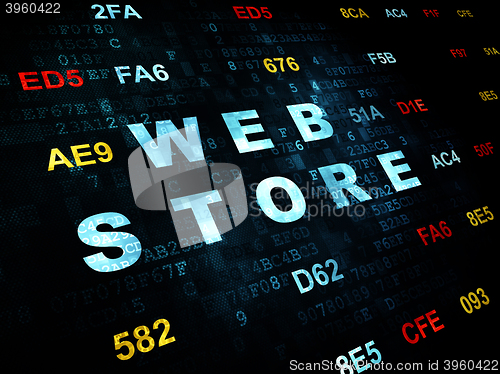 Image of Web design concept: Web Store on Digital background