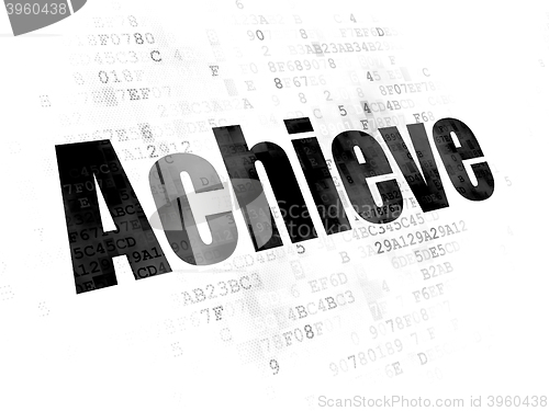 Image of Business concept: Achieve on Digital background