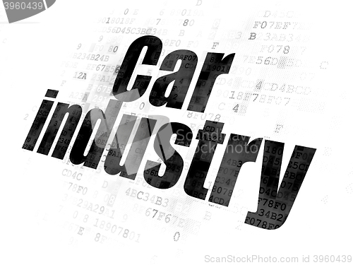 Image of Industry concept: Car Industry on Digital background