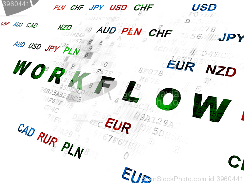Image of Business concept: Workflow on Digital background