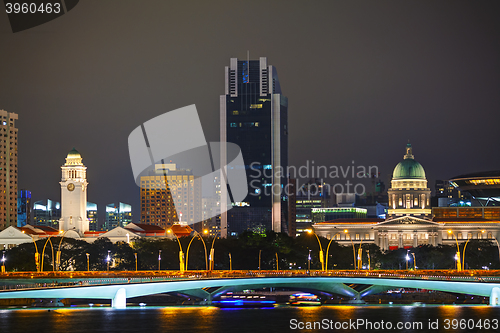 Image of Overview of Singapore at night