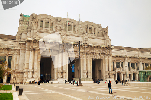 Image of Milan central train station building