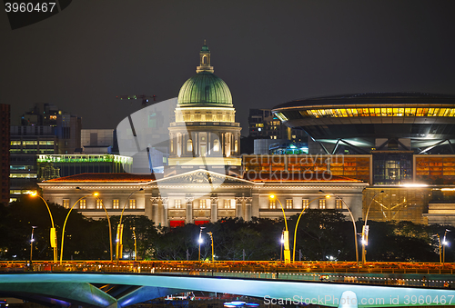 Image of Overview of Singapore at night