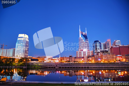 Image of Downtown Nashville cityscape in the morning