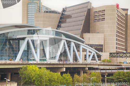 Image of Philips Arena and CNN Center in Atlanta, GA