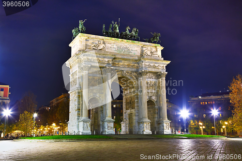 Image of Arch of Peace (Porta Sempione) in Milan