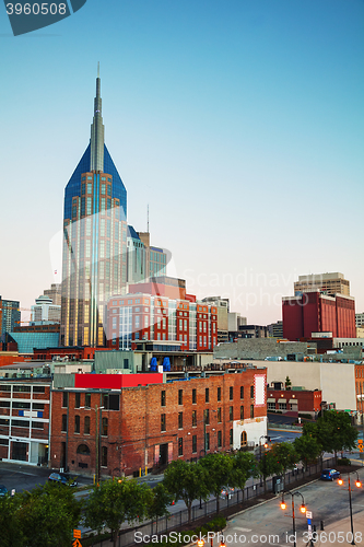 Image of Downtown Nashville cityscape in the morning