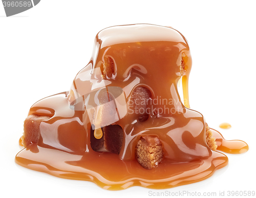 Image of caramel candies and sauce