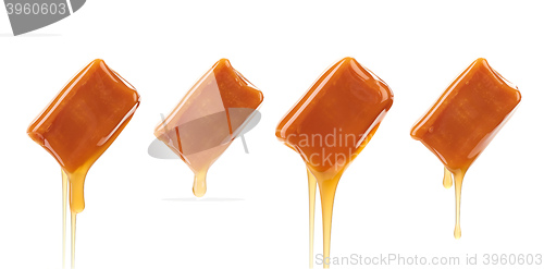 Image of melting caramel candies