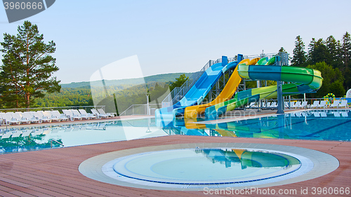 Image of swimming pool in beautiful park