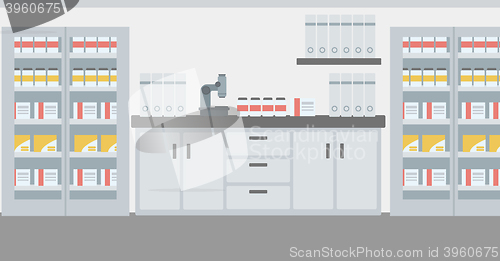 Image of Background of laboratory interior.