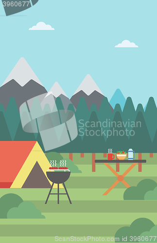 Image of Background of camping site.