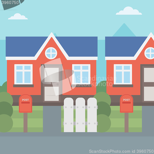 Image of Background of suburban house.