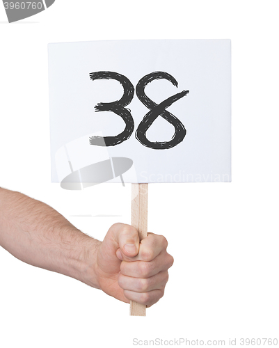 Image of Sign with a number, 38