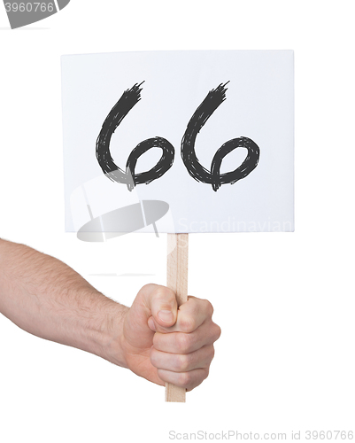 Image of Sign with a number, 66