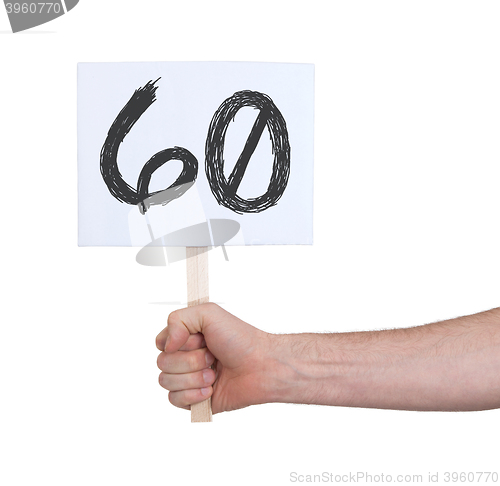 Image of Sign with a number, 60