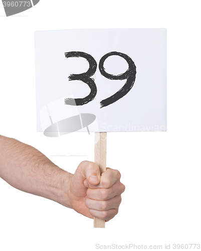 Image of Sign with a number, 39