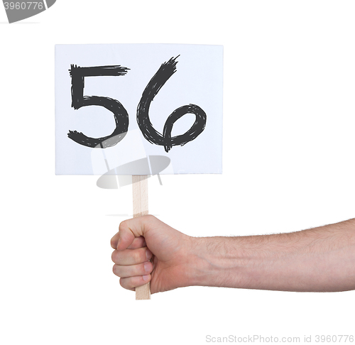 Image of Sign with a number, 56