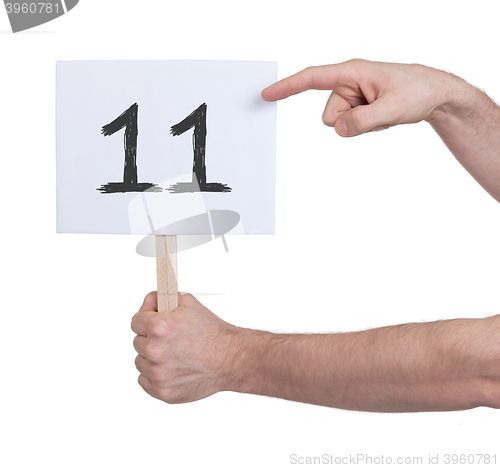 Image of Sign with a number, 11