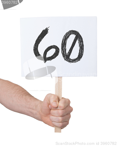 Image of Sign with a number, 60