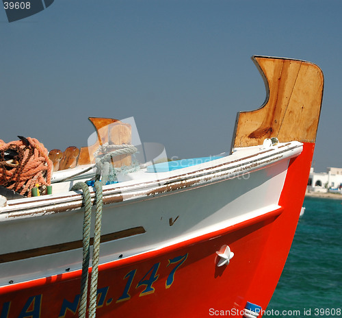 Image of fishing boat bow