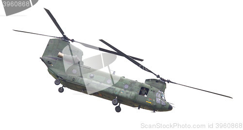 Image of LEEUWARDEN, NETHERLANDS - JUNI 11 2016: Chinook CH-47 military h