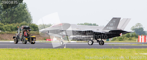 Image of LEEUWARDEN, NETHERLANDS - JUNE 11 2016: F35 Joint Strike Fighter