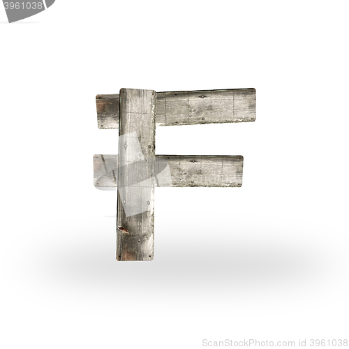 Image of Wooden letter F