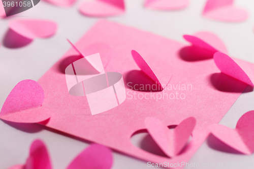 Image of Pink paper hearts