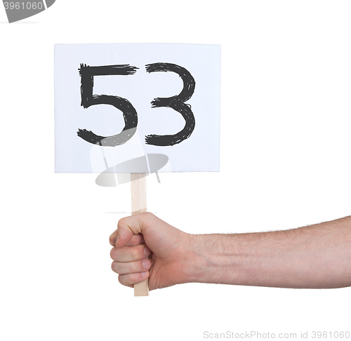 Image of Sign with a number, 53