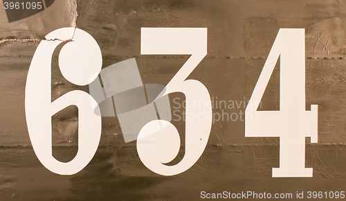 Image of Painted number on an old plane