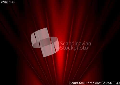 Image of Dark red glow beams abstract background