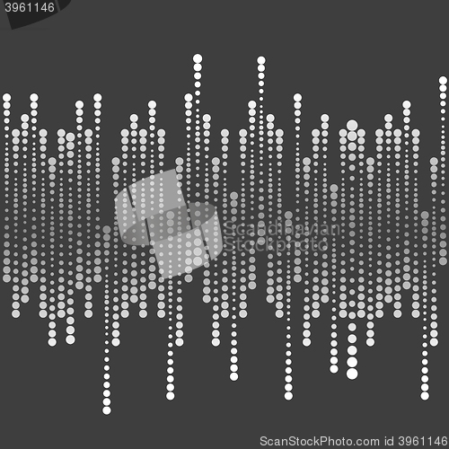 Image of Abstract tech geometric dark halftone background