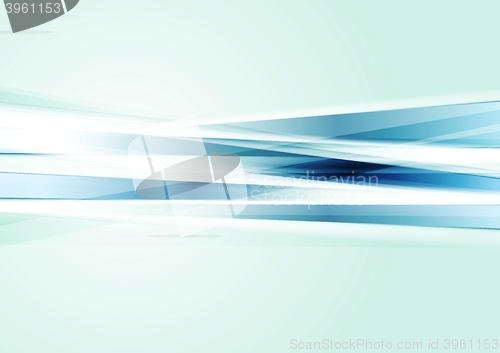 Image of Abstract tech background with blue stripes