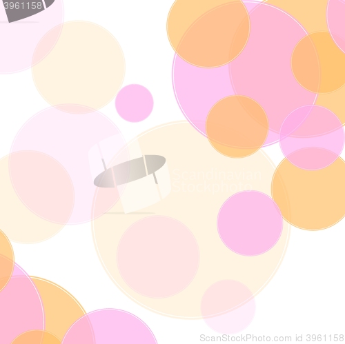 Image of Pastel colors abstract minimal circles design