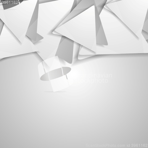 Image of Grey geometric triangles background