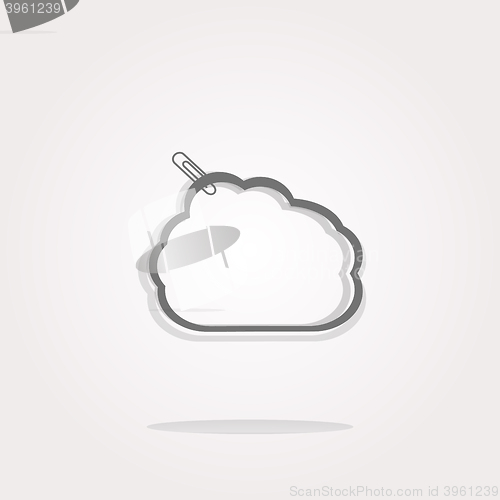 Image of vector abstract cloud upload icon / button, design element