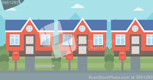 Image of Background of suburban house.