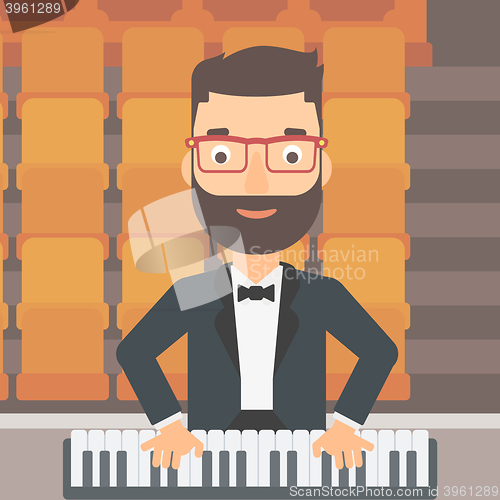 Image of Musician playing piano.