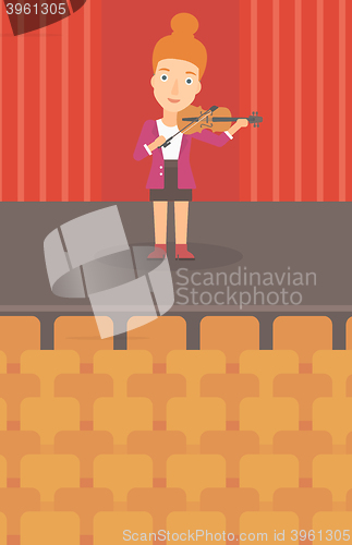 Image of Woman playing violin.