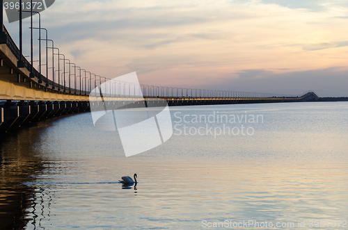 Image of Calm evening by the bridge