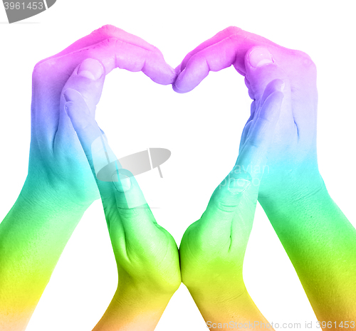 Image of Rainbow heart