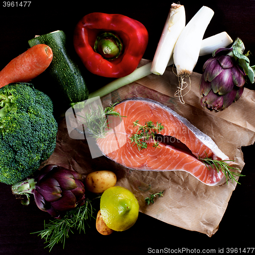 Image of Salmon with Vegetables