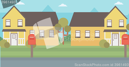 Image of Background of suburban house.