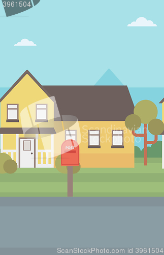 Image of Background of suburban house.