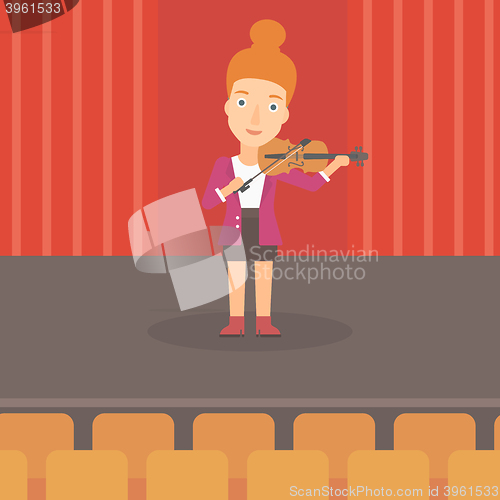 Image of Woman playing violin.