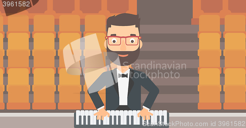 Image of Musician playing piano.