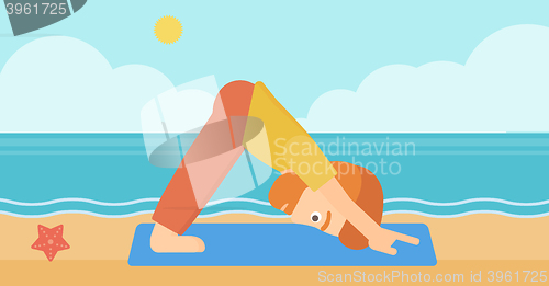 Image of Man practicing yoga.