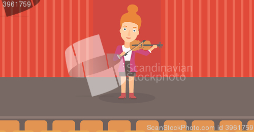 Image of Woman playing violin.